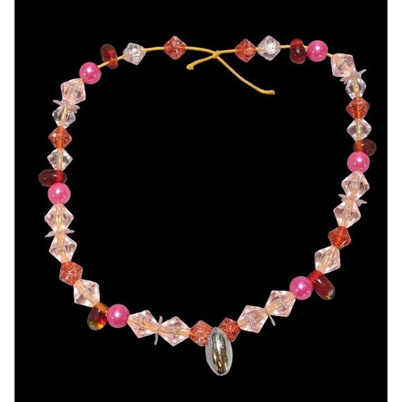 Handmade Beaded Coquette Necklace - Picture 1 of 9